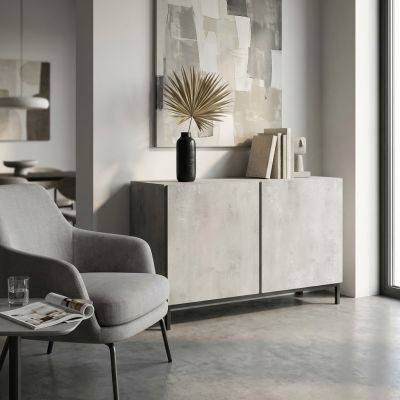 CERBERO - credenza moderna con ante ammortizzate con piedini