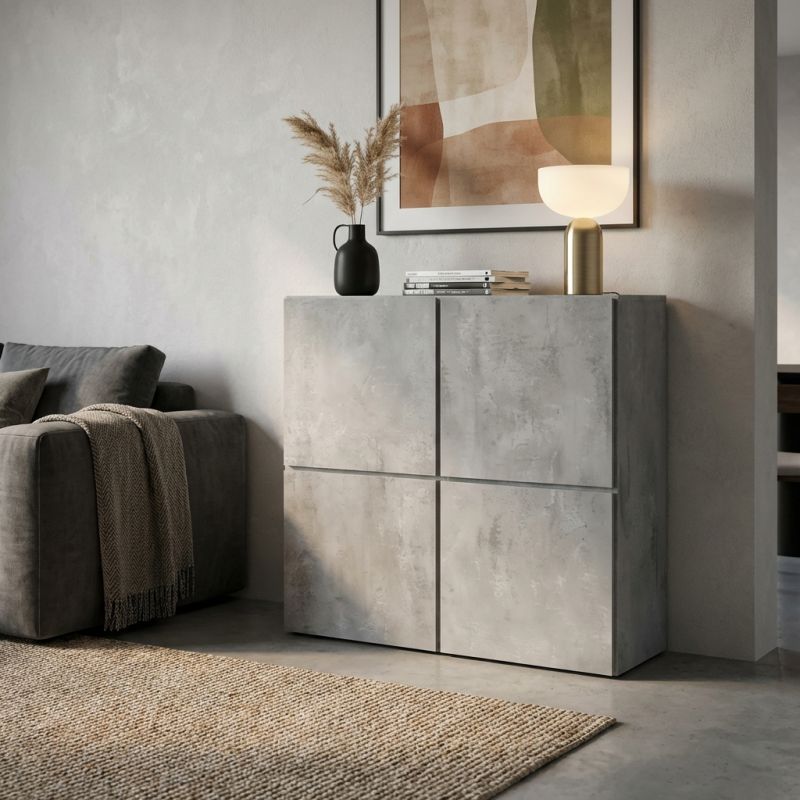 CERBERO - credenza moderna con ante ammortizzate