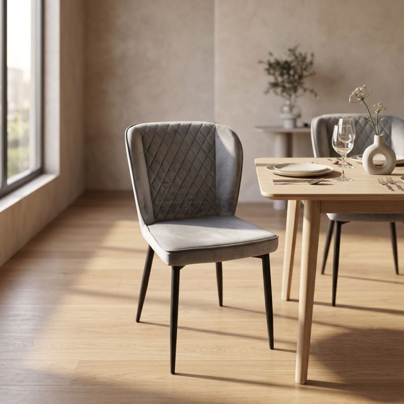 OURANOS - sedia moderna in velluto