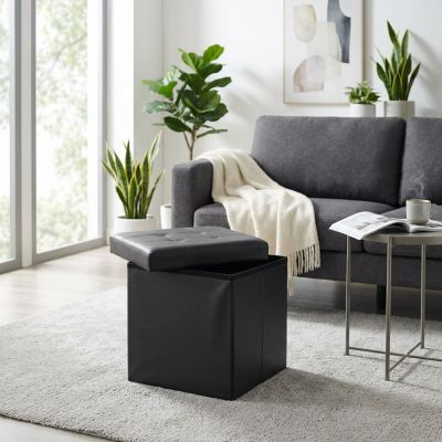 ZARA - pouf quadrato in ecopelle