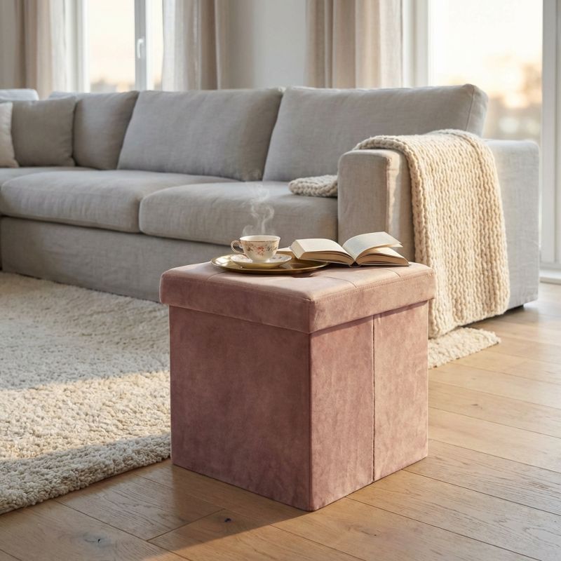 KATI - pouf quadrato in velluto