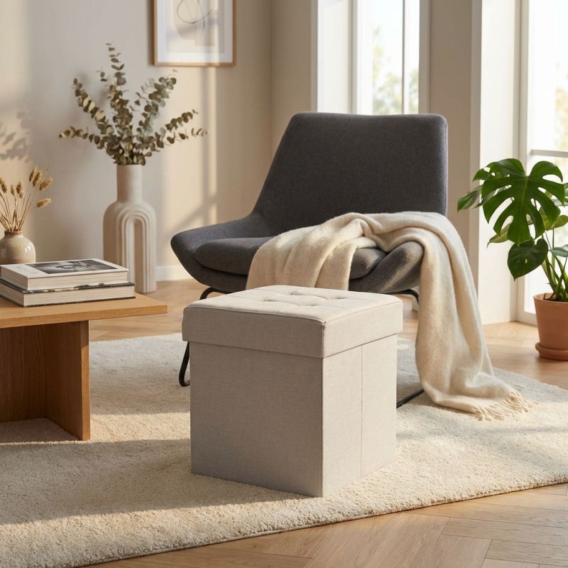 ORI - pouf quadrato in stoffa