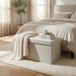 IRO - pouf rettangolare in stoffa