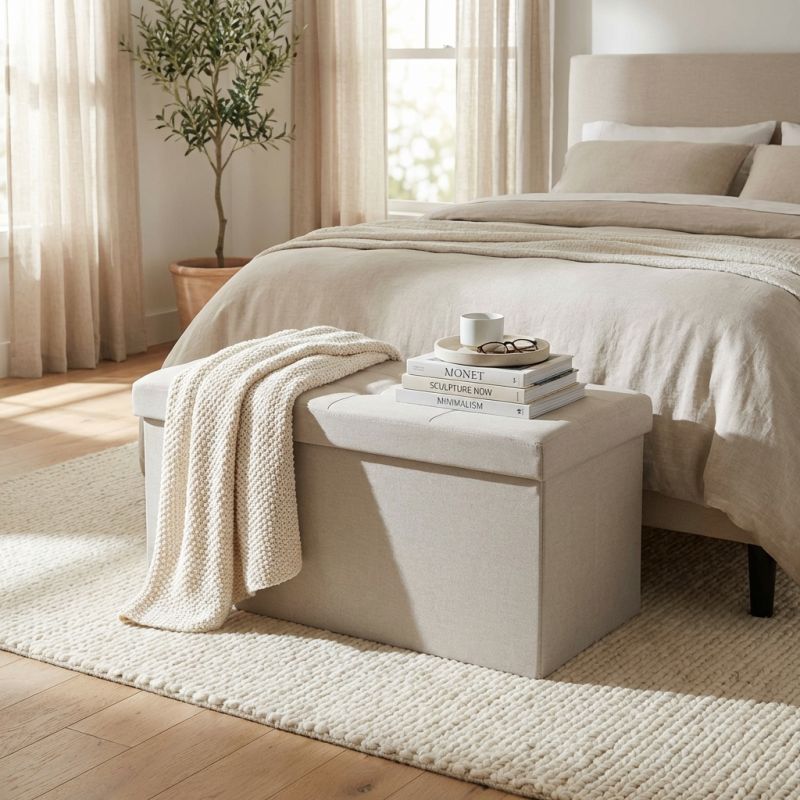 IRO - pouf rettangolare in stoffa