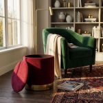 LARA - pouf rotondo in velluto