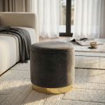 LARA - pouf rotondo in velluto