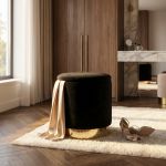 LARA - pouf rotondo in velluto