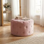 AURA - pouf rotondo in velluto