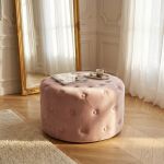 AURA - pouf rotondo in velluto
