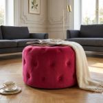 AURA - pouf rotondo in velluto