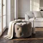 AURA - pouf rotondo in velluto