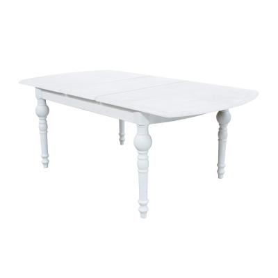 CROSS - tavolo vintage allungabile in legno con piano stondato