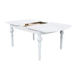 CROSS - tavolo vintage allungabile in legno con piano stondato