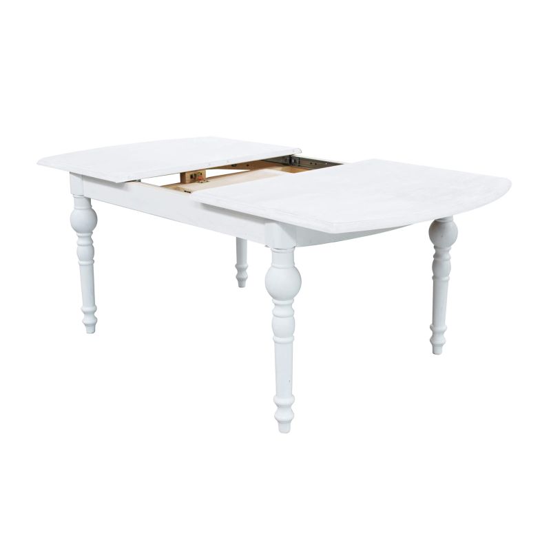 CROSS - tavolo vintage allungabile in legno con piano stondato