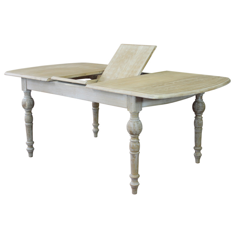 CROSS - tavolo vintage allungabile in legno con piano stondato