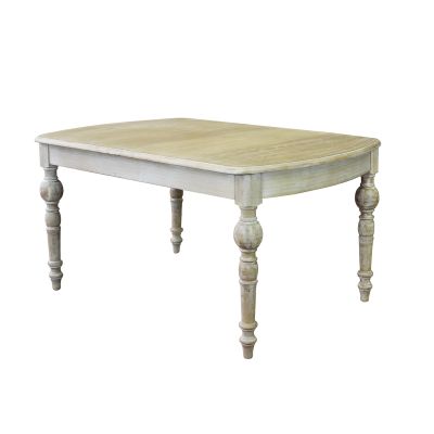 CROSS - tavolo vintage allungabile in legno con piano stondato