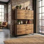 PINUS BLACK - credenza in legno massiccio
