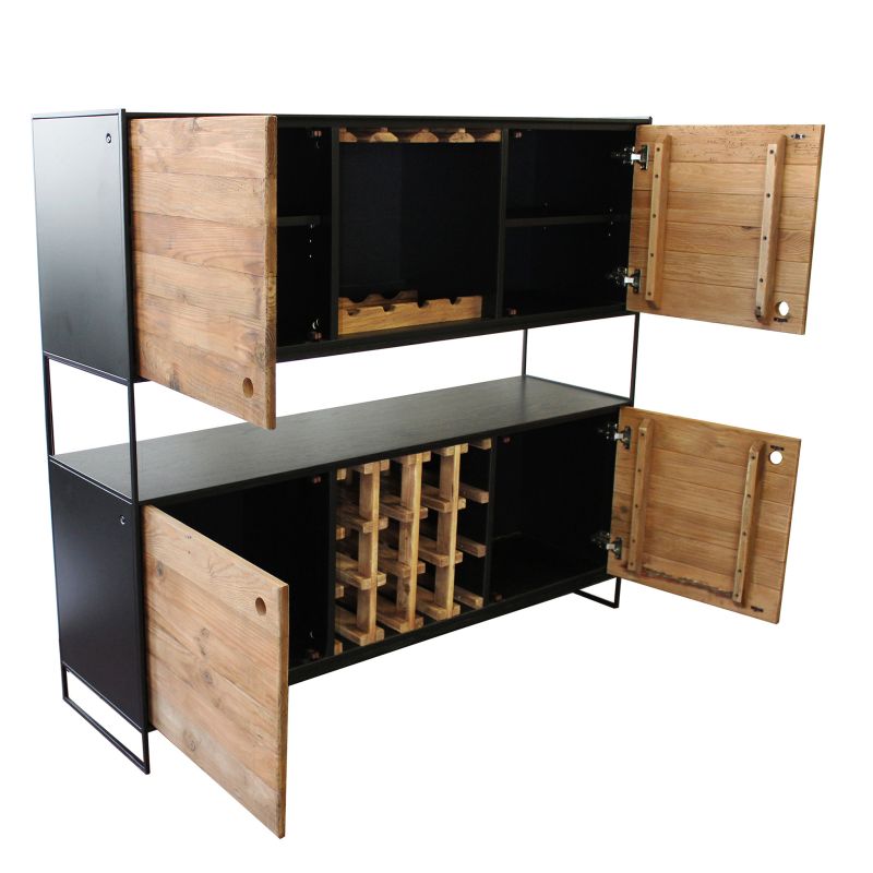 PINUS BLACK - credenza in legno massiccio