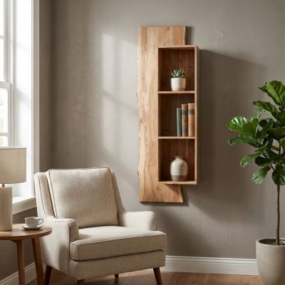 FLORA - libreria pensile in legno massiccio