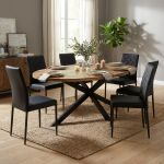 NIO - tavolo ovale in legno massiccio