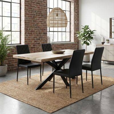 INDY - tavolo con piano in legno massiccio