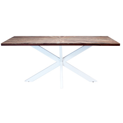DENNY - tavolo con piano in legno massiccio