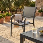 TORRES - poltrona con struttura in alluminio verniciato bianco, antracite, taupe o tortora