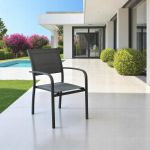 TORRES - poltrona con struttura in alluminio verniciato bianco, antracite, taupe o tortora