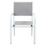 TORRES - poltrona con struttura in alluminio verniciato bianco, antracite, taupe o tortora