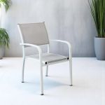 TORRES - poltrona con struttura in alluminio verniciato bianco, antracite, taupe o tortora