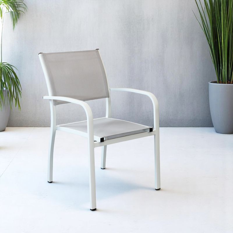 TORRES - poltrona con struttura in alluminio verniciato bianco, antracite, taupe o tortora