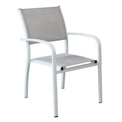 TORRES - poltrona con struttura in alluminio verniciato bianco, antracite, taupe o tortora