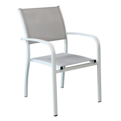 TORRES - poltrona con struttura in alluminio verniciato bianco, antracite, taupe o tortora