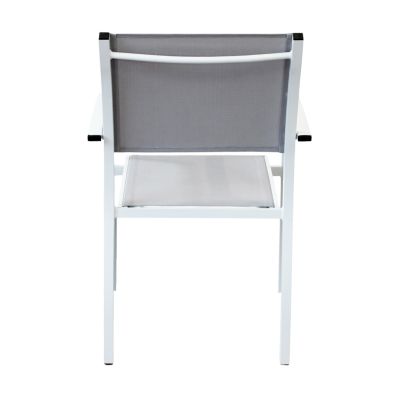 TORRES - poltrona con struttura in alluminio verniciato bianco, antracite, taupe o tortora