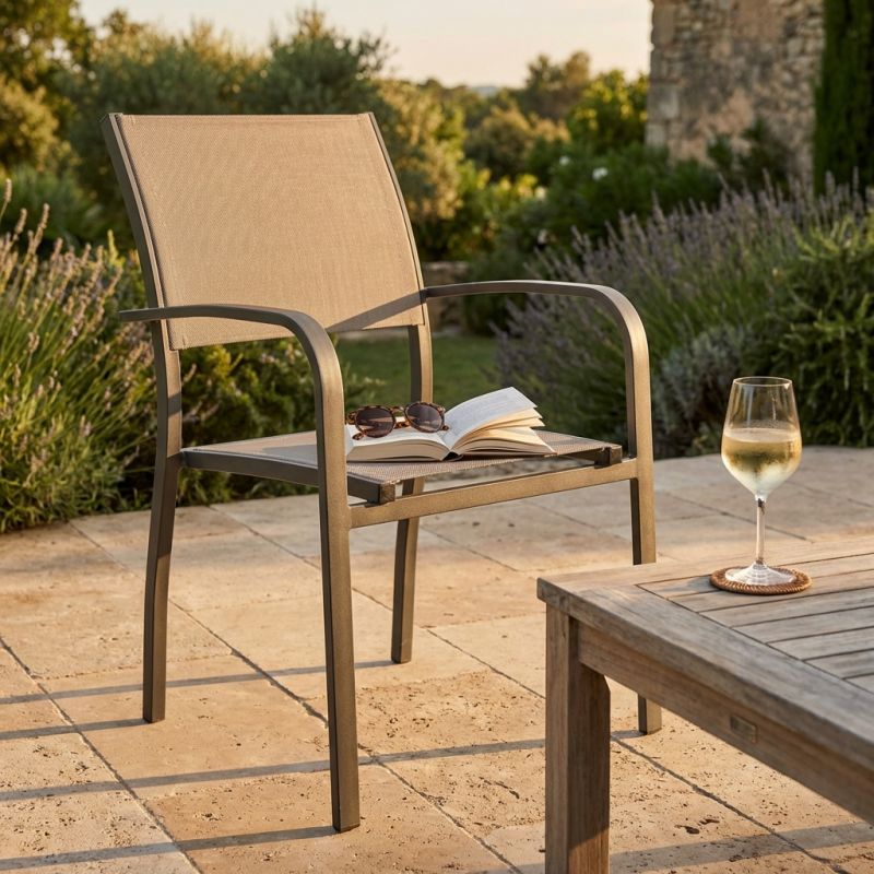 TORRES - poltrona con struttura in alluminio verniciato bianco, antracite, taupe o tortora