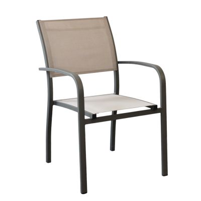 TORRES - poltrona con struttura in alluminio verniciato bianco, antracite, taupe o tortora