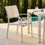 TORRES - poltrona con struttura in alluminio verniciato bianco, antracite, taupe o tortora