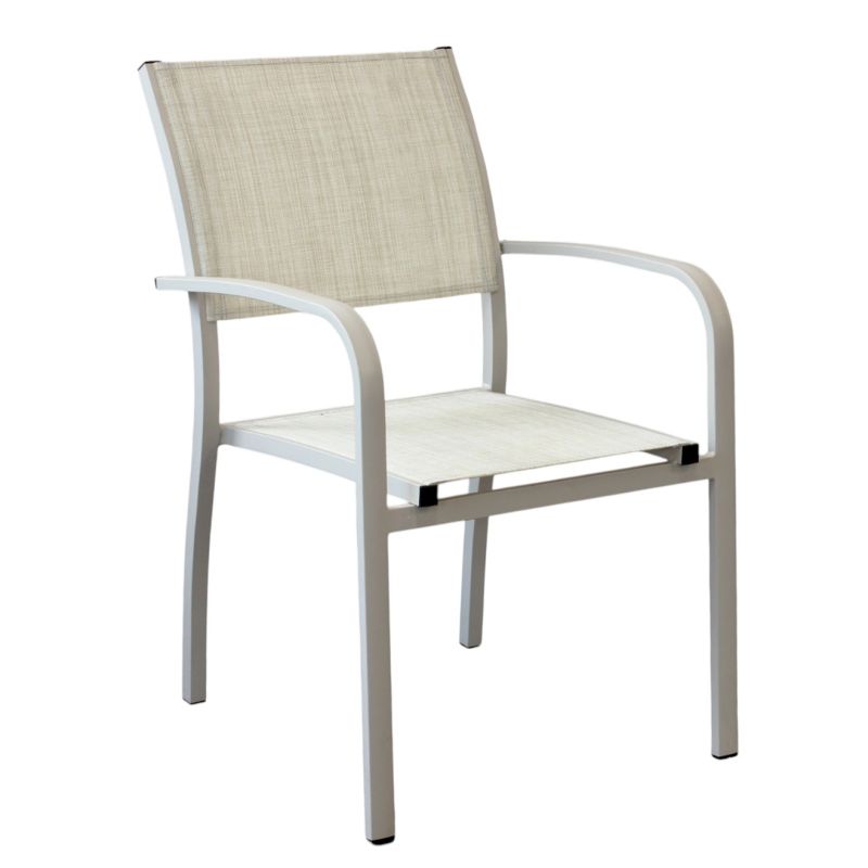 TORRES - poltrona con struttura in alluminio verniciato bianco, antracite, taupe o tortora