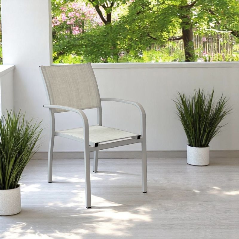 TORRES - poltrona con struttura in alluminio verniciato bianco, antracite, taupe o tortora