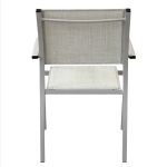 TORRES - poltrona con struttura in alluminio verniciato bianco, antracite, taupe o tortora