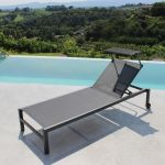 MARCUS - lettino in alluminio con tettuccio