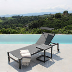 MARCUS - lettino in alluminio con tettuccio