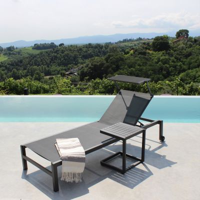 MARCUS - lettino in alluminio con tettuccio