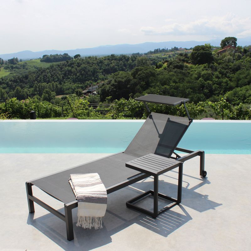 MARCUS - lettino in alluminio con tettuccio