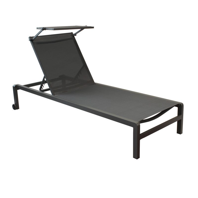 MARCUS - lettino in alluminio con tettuccio