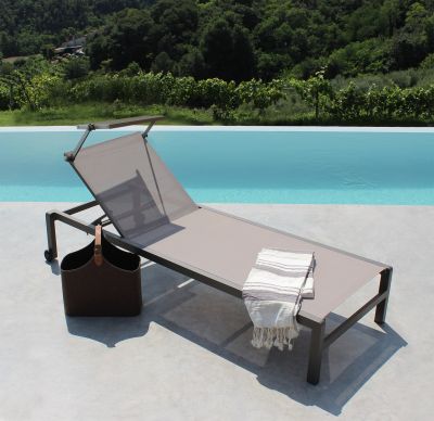 MARCUS - lettino in alluminio con tettuccio