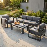 NISSEN - salotto da giardino in alluminio