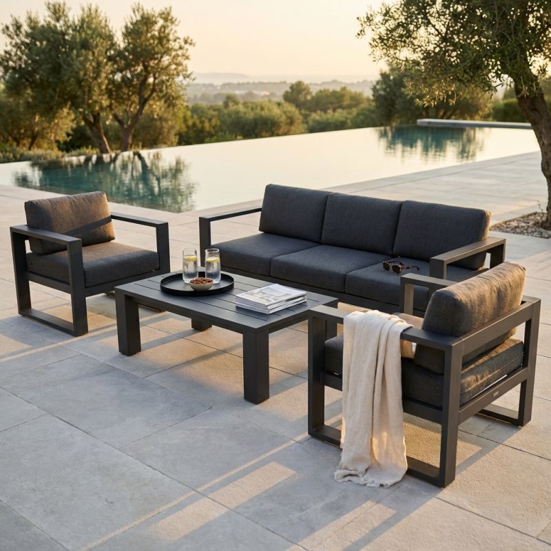 NISSEN - salotto da giardino in alluminio