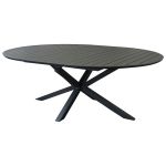 ARTORIUS - tavolo rotondo da giardino in alluminio allungabile 150/200 x 150