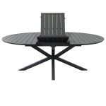 ARTORIUS - tavolo rotondo da giardino in alluminio allungabile 150/200 x 150